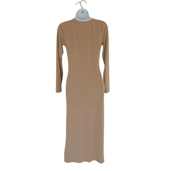 Abercrombie & Fitch White Nude Cut Out Slit Dress Small NWT - Picture 6 of 6